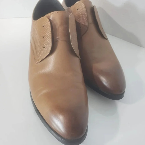 Calto Mens  Brown/Tan Leather Increasing Hight Elevator Dress Shoes,US8. - Picture 2 of 11